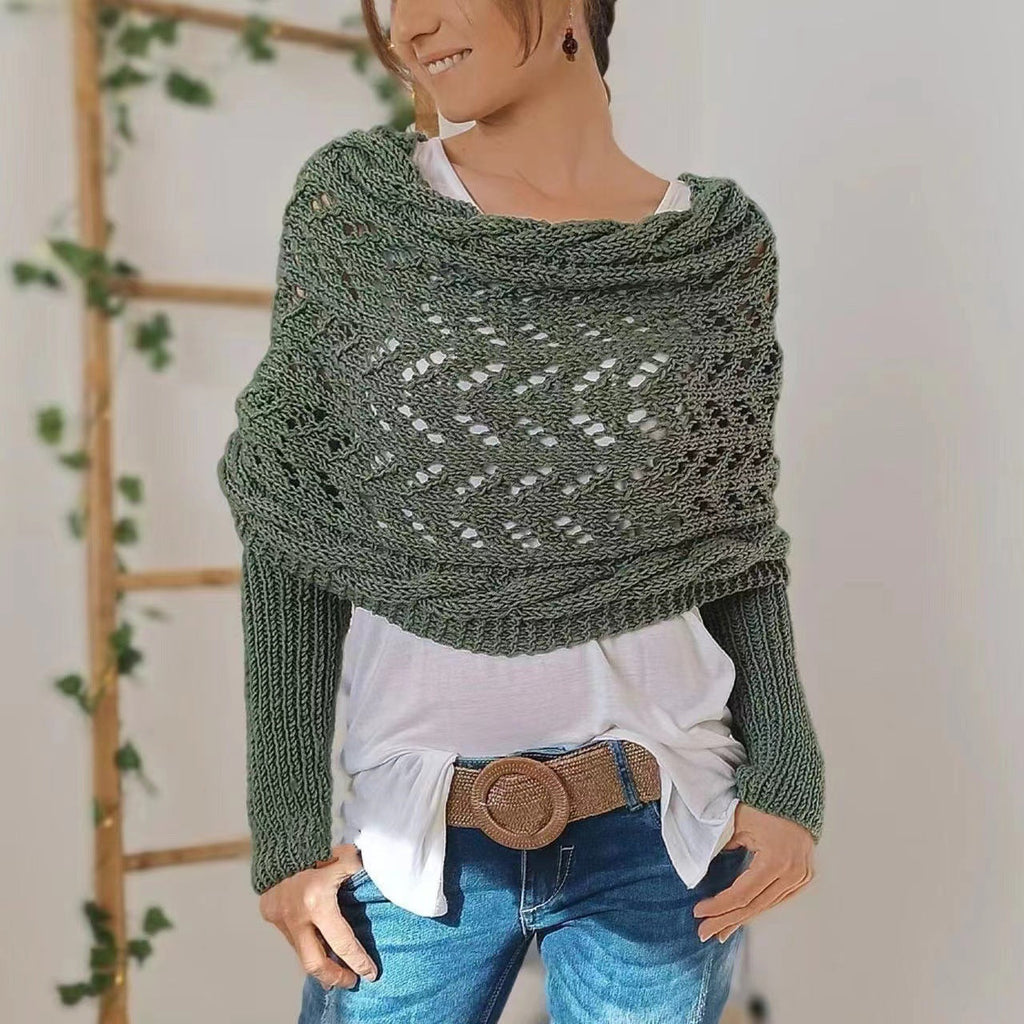 🥰Summer Sale-50% OFF💛Scarf with Sleeves, Boho Shrug Cardigan, Wrap Sweater Women, Boho Weeding Shawl